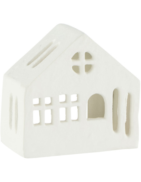 Photophore original Maison 9 cm en Métal Blanc Goa - 3