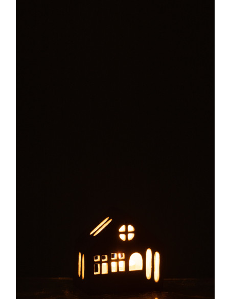 Photophore original Maison 9 cm en Métal Blanc Goa - 4