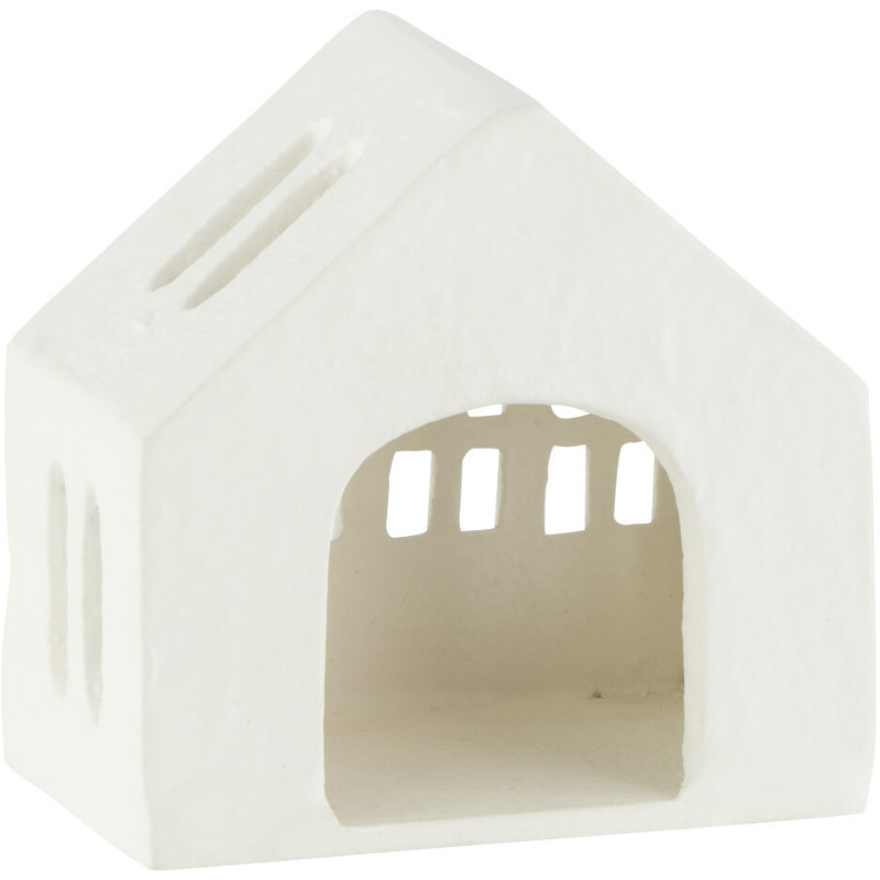 Photophore original Maison 9 cm en Métal Blanc Goa - 5