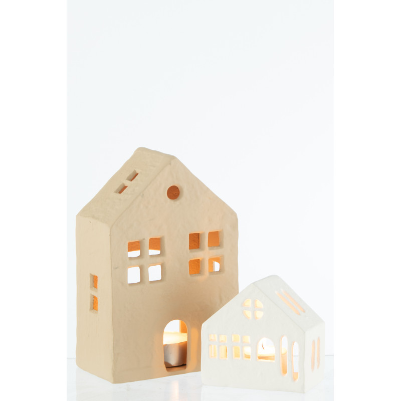 Photophore original Maison 12 cm en Métal Beige Goa - 6