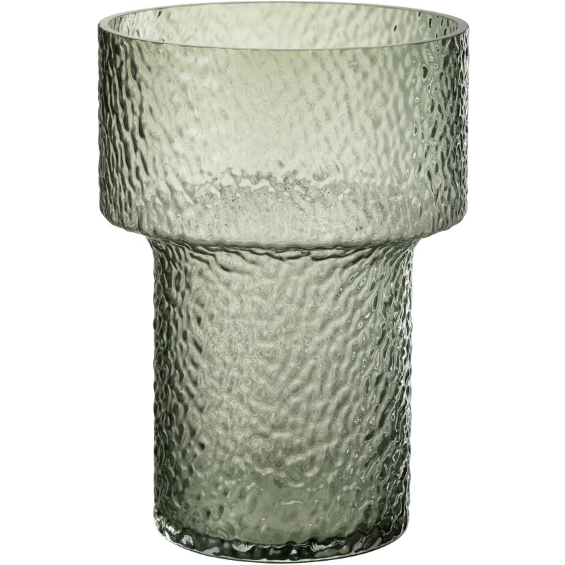 Vase moderne Cylindrique Hauteur 30 cm en Verre Vert Betty - 1