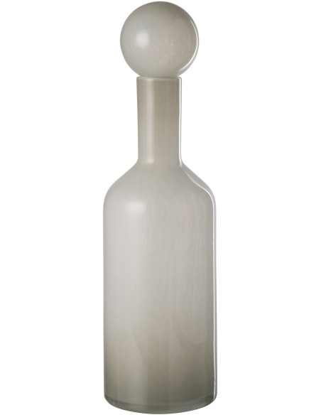 Bouteille décorative XL avec bouchon Hauteur 46 cm en Verre Gris Uni - 1