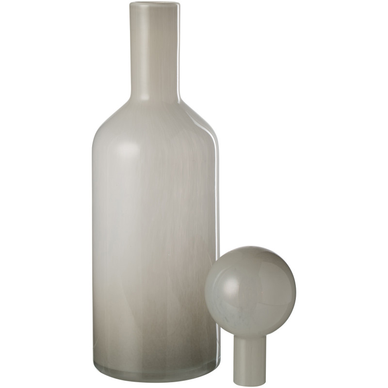 Bouteille décorative XL avec bouchon Hauteur 46 cm en Verre Gris Uni - 3