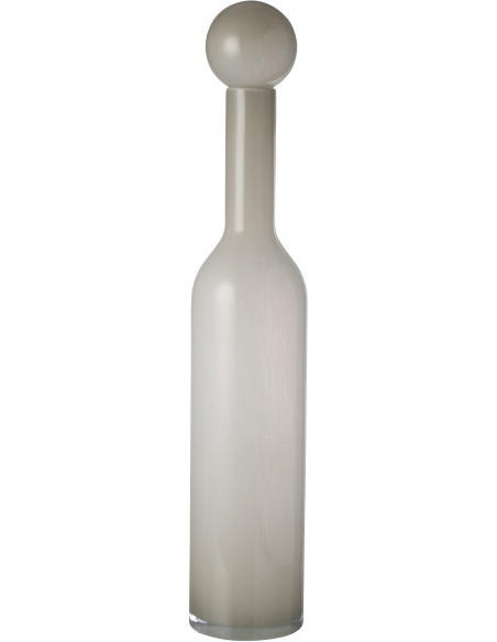 Bouteille décorative XXL avec bouchon Hauteur 75 cm en Verre Gris Uni - 1