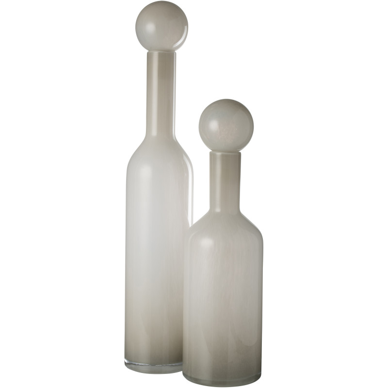 Bouteille décorative XXL avec bouchon Hauteur 75 cm en Verre Gris Uni - 4