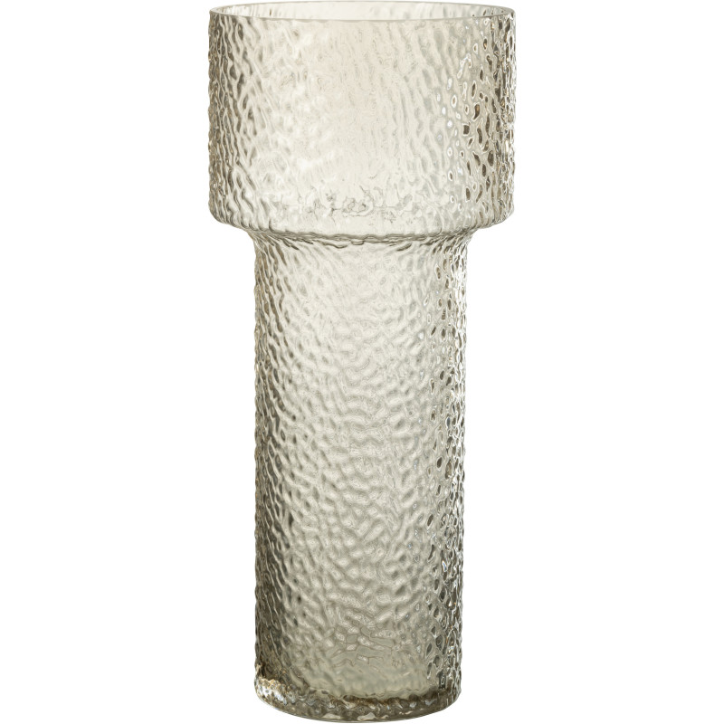 Vase moderne Cylindrique Hauteur 45 cm en Verre Transparent Betty - 1