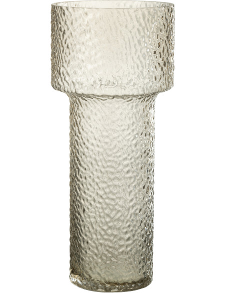 Vase moderne Cylindrique Hauteur 45 cm en Verre Transparent Betty - 1