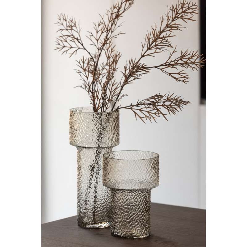 Vase moderne Cylindrique Hauteur 45 cm en Verre Transparent Betty - 2