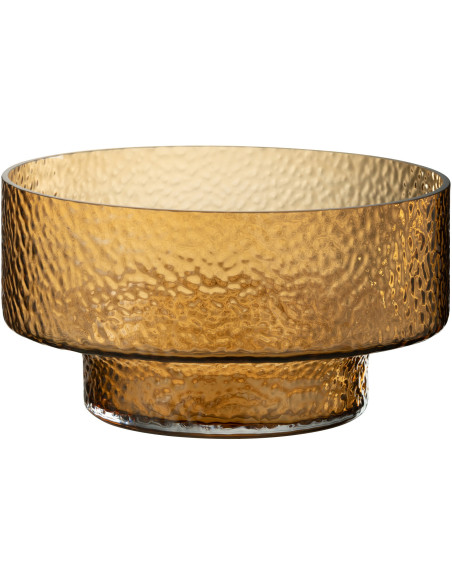 Vase moderne Rond Hauteur 15 cm en Verre Ambre Betty - 1