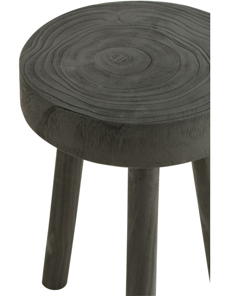 Table d'appoint gigogne Ronde Talia en Bois de paulownia Noir - 3