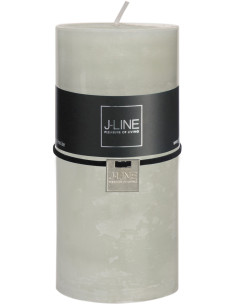 Bougie Cylindrique XXL Vert poudré J-Line en Cire 70 heures Hauteur 15 cm - 1