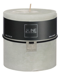 Bougie Cylindrique XXL Vert poudré J-Line en Cire 80 heures Hauteur 10 cm - 1