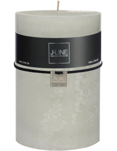 Bougie Cylindrique XXL Vert poudré J-Line en Cire 120 heures Hauteur 15 cm - 1
