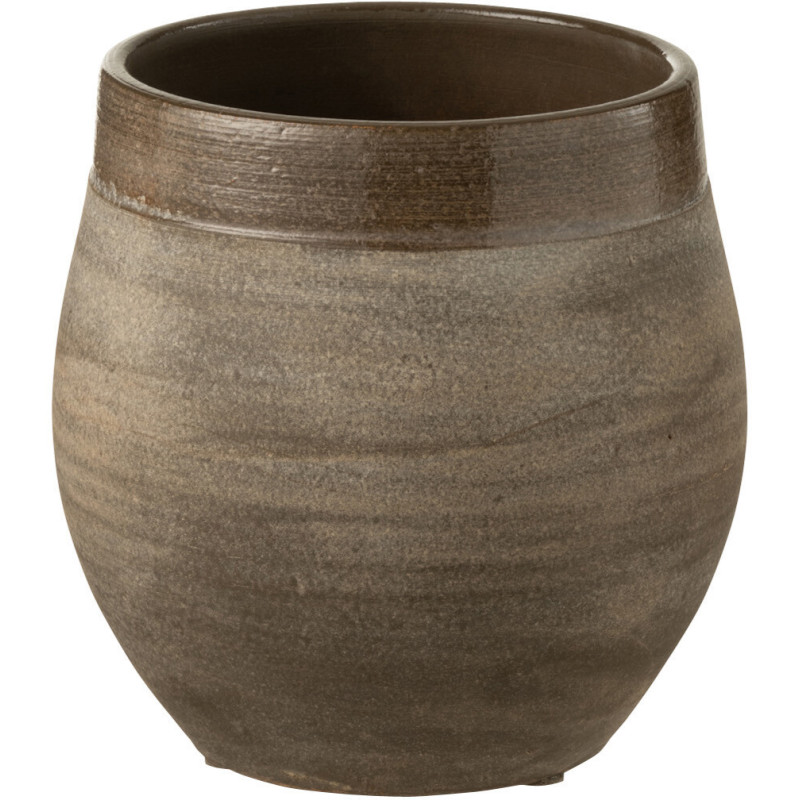 Cache-pot en Céramique Marron Gio Diamètre 19 cm - 1