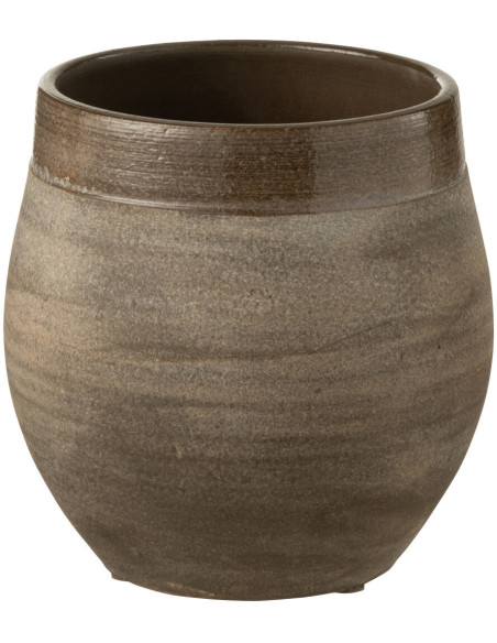 Cache-pot en Céramique Marron Gio Diamètre 19 cm - 1
