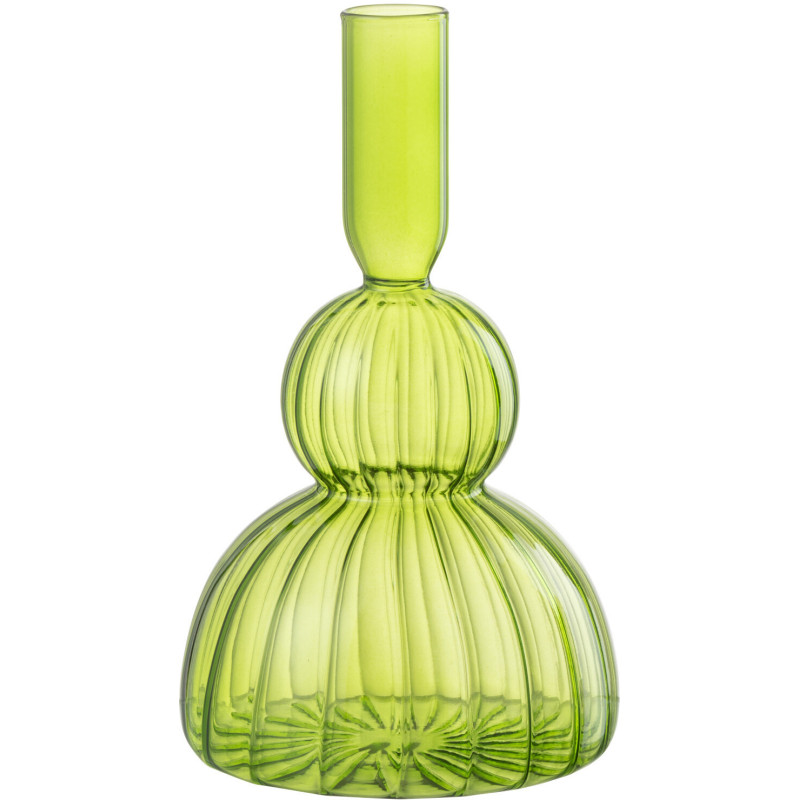 Bougeoir original Hauteur 19 cm en Verre Vert Juliette - 1