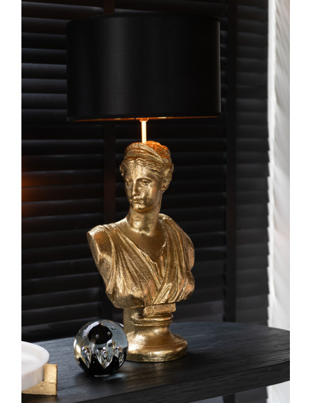 Presse papier original Boule 12 cm en Verre Transparent Noir Doré Magic - 2