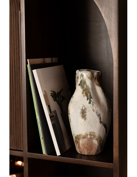 Vase original Ovale Hauteur 26 cm en Argile Beige Moon - 2