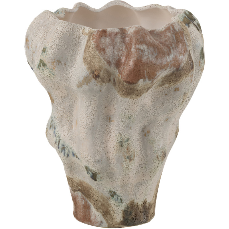 Vase original Conique Hauteur 42 cm en Argile Beige Moon - 1