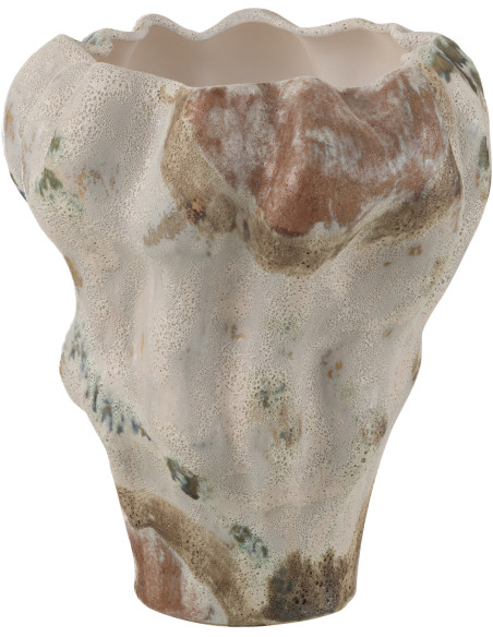 Vase original Conique Hauteur 42 cm en Argile Beige Moon - 1