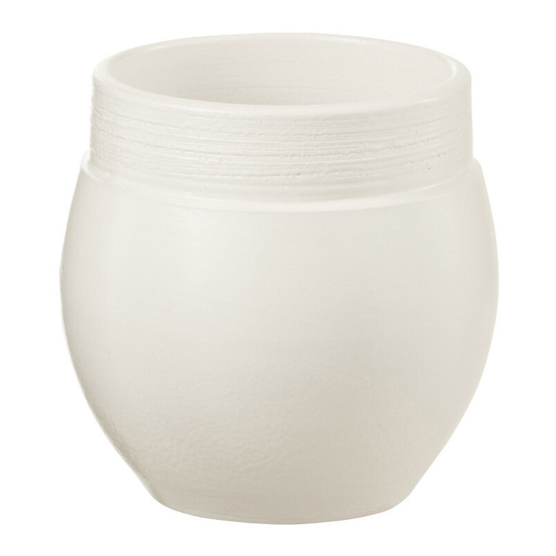 Cache-pot en Céramique Blanc Gio Diamètre 15 cm - 1