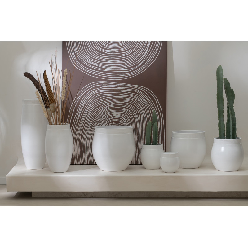 Cache-pot en Céramique Blanc Gio Diamètre 15 cm - 2