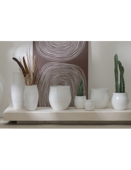 Cache-pot en Céramique Blanc Gio Diamètre 15 cm - 2