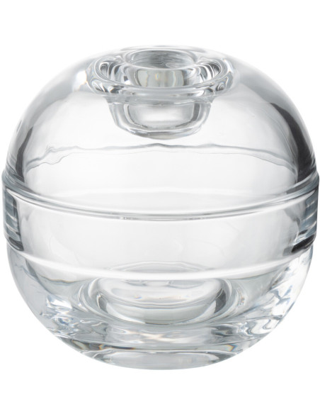 Bougeoir original boule 11 cm en Verre Transparent Selira - 1