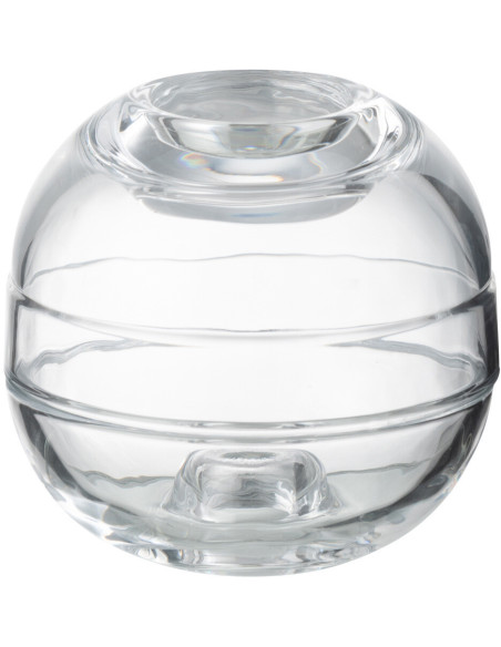 Bougeoir original boule 11 cm en Verre Transparent Selira - 3