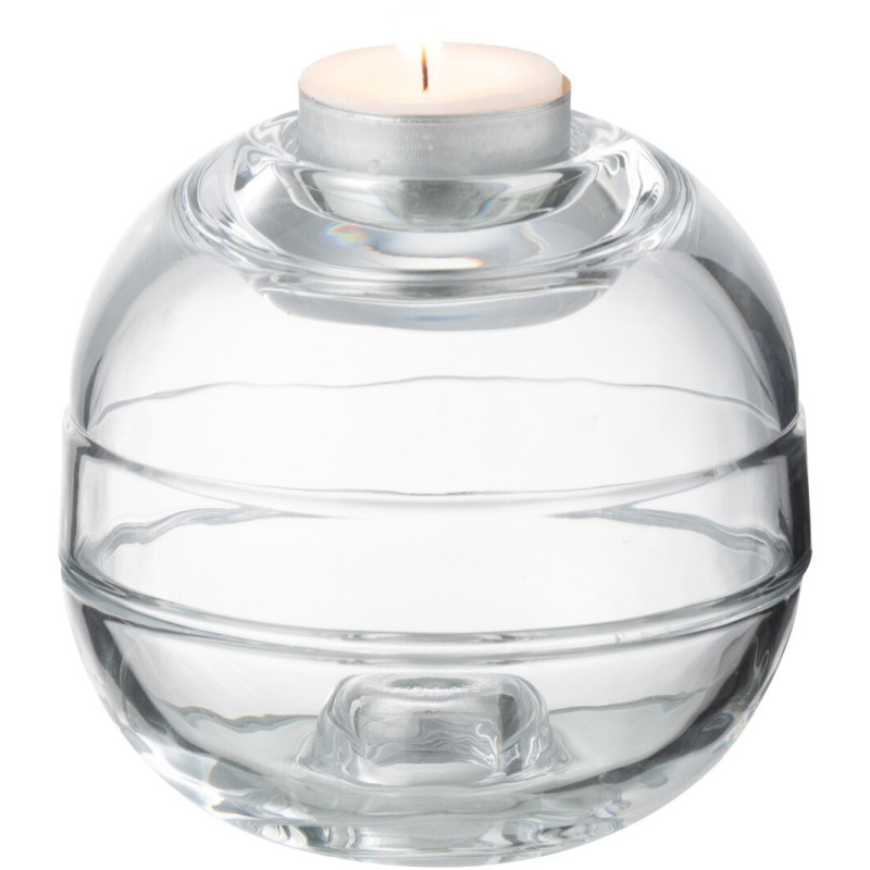 Bougeoir original boule 11 cm en Verre Transparent Selira - 4