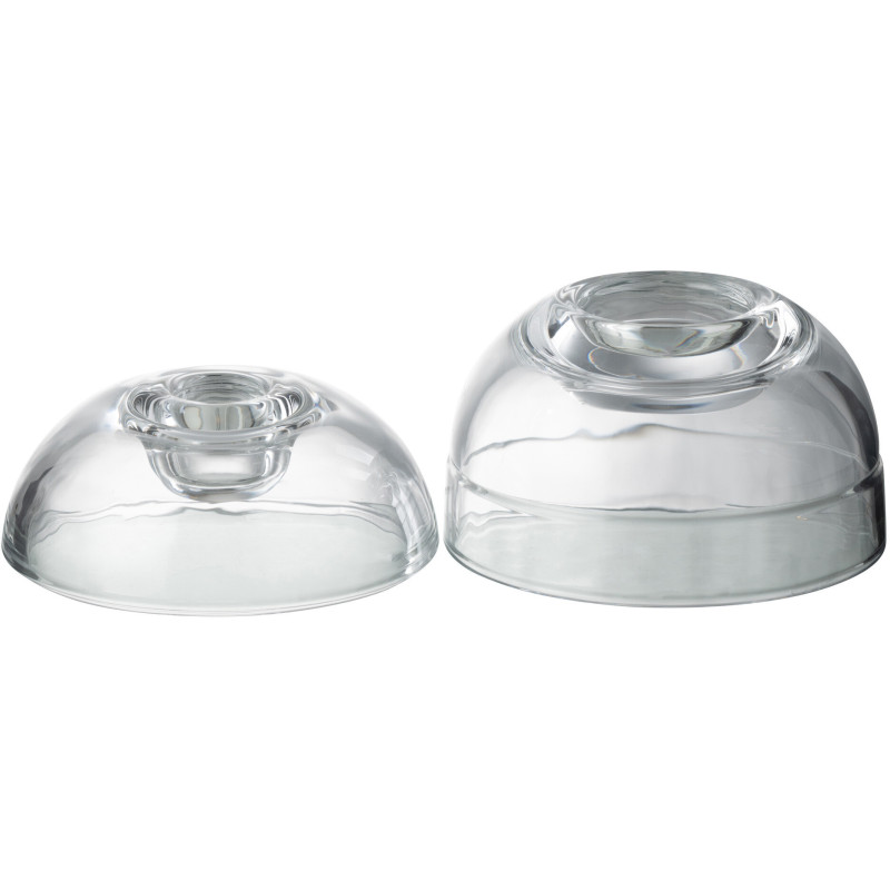 Bougeoir original boule 11 cm en Verre Transparent Selira - 5