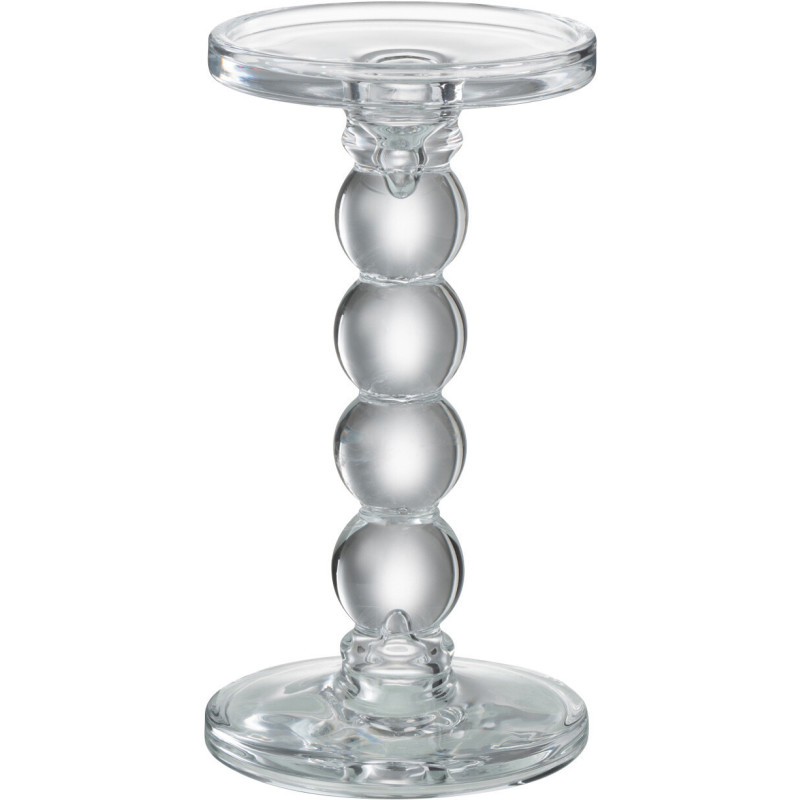 Bougeoir moderne Goutte XL Hauteur 19 cm en Verre Transparent Dranx - 1