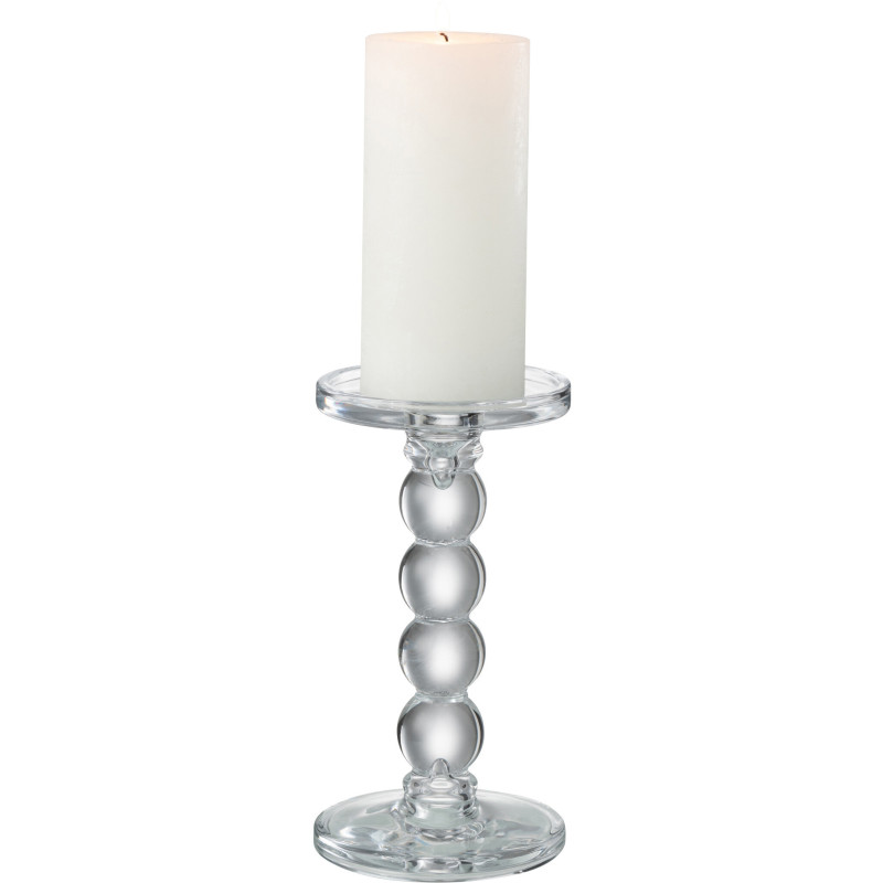 Bougeoir moderne Goutte XL Hauteur 19 cm en Verre Transparent Dranx - 3