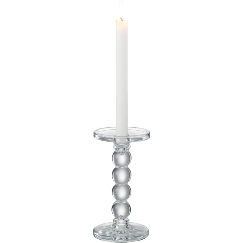 Bougeoir moderne Goutte XL Hauteur 19 cm en Verre Transparent Dranx - 4