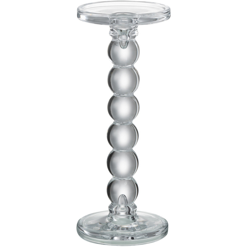 Bougeoir moderne Goutte XXL Hauteur 26 cm en Verre Transparent Dranx - 1