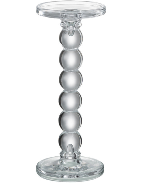 Bougeoir moderne Goutte XXL Hauteur 26 cm en Verre Transparent Dranx - 1