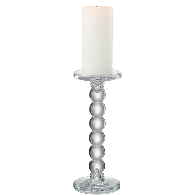 Bougeoir moderne Goutte XXL Hauteur 26 cm en Verre Transparent Dranx - 3