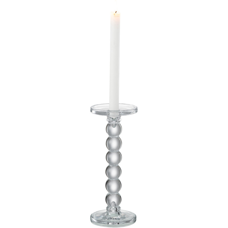 Bougeoir moderne Goutte XXL Hauteur 26 cm en Verre Transparent Dranx - 4