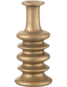 Vase design Bouteille Hauteur 38 cm en Céramique Doré Alba - 1