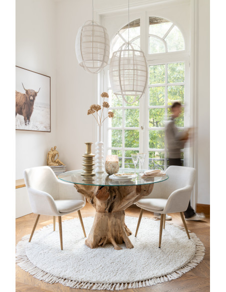 Vase design Bouteille Hauteur 38 cm en Céramique Doré Alba - 2