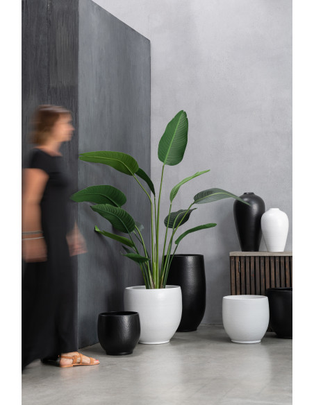Vase Jarre XL Ying Hauteur 60 cm en Céramique Noir - 2
