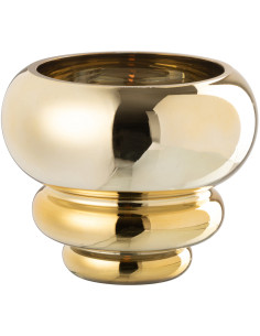 Vase moderne Rond Hauteur 13 cm en Verre Doré Brillant Julia - 1