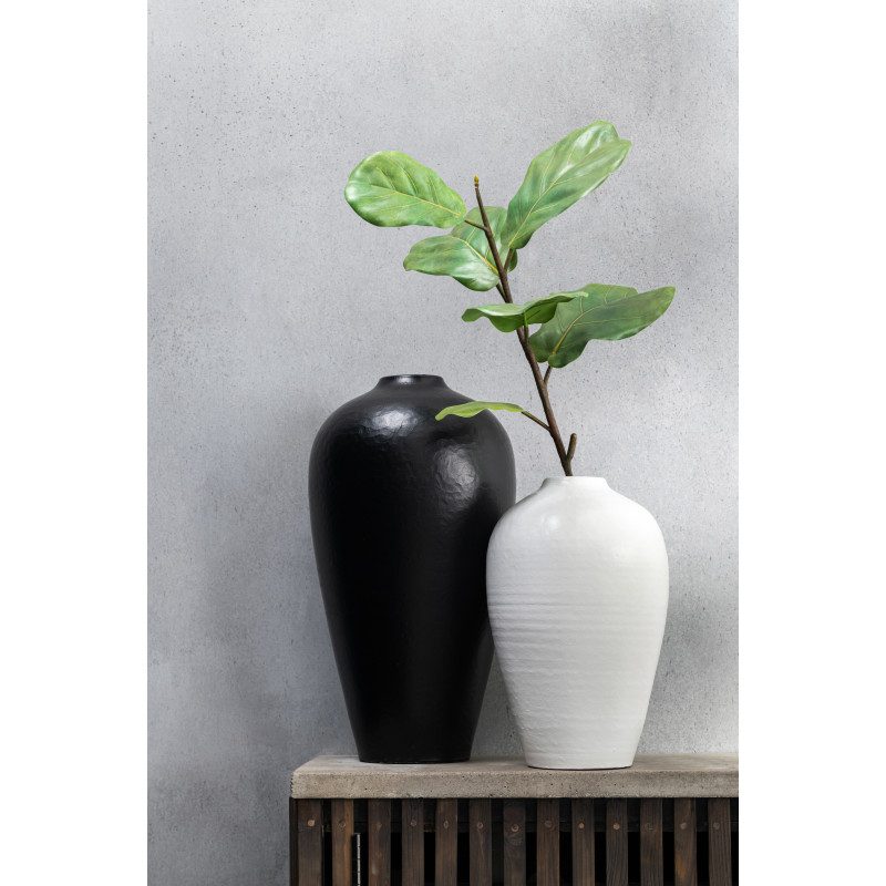 Vase Jarre Ying Hauteur 35 cm en Céramique Blanc - 2