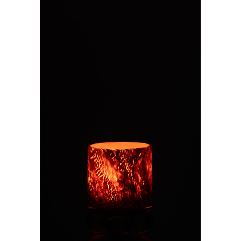 Bougeoir original sur pied boules Diamètre 10 cm en Verre Marron Ryelle - 3