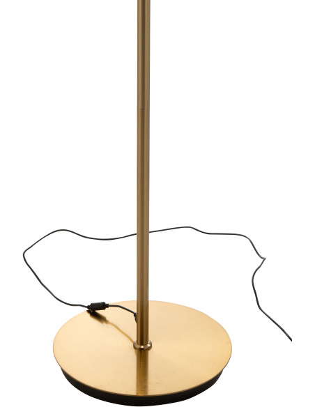 Lampadaire originale Led Hauteur 168 cm en Verre Ambre Métal Doré Relor - 5