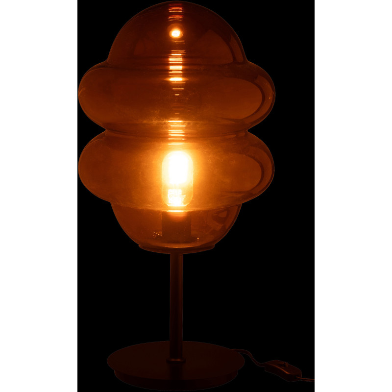 Lampe à poser originale Cuillère de miel Hauteur 52 cm en Verre Ambre Métal Noir Honey - 4