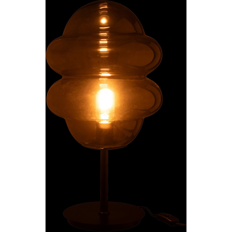 Lampe à poser originale Cuillère de miel Hauteur 52 cm en Verre Gris Métal Noir Honey - 3
