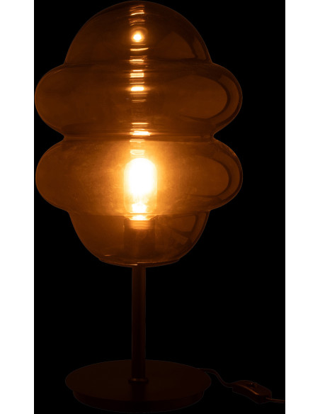 Lampe à poser originale Cuillère de miel Hauteur 52 cm en Verre Gris Métal Noir Honey - 3