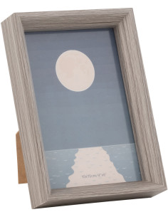 Cadre photo original en Bois Taupe pour photo 10x15 cm Sylvie - 1