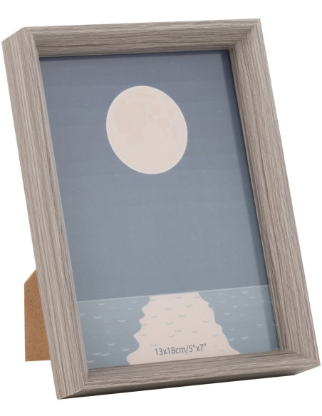 Cadre photo original en Bois Taupe pour photo 13x18 cm Sylvie - 1